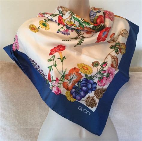 the gucci flora scarf|Gucci floral scarf vintage.